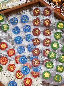 1個復古火漆封條貼紙信封邀請卡裝飾口袋材料 - 綠色 - 查看 5