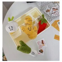Internet Celebrity Style Creative Vegetables & Daring Food Shaped Plush Keychain Doll For Decoration And Accessory - Red - View 4