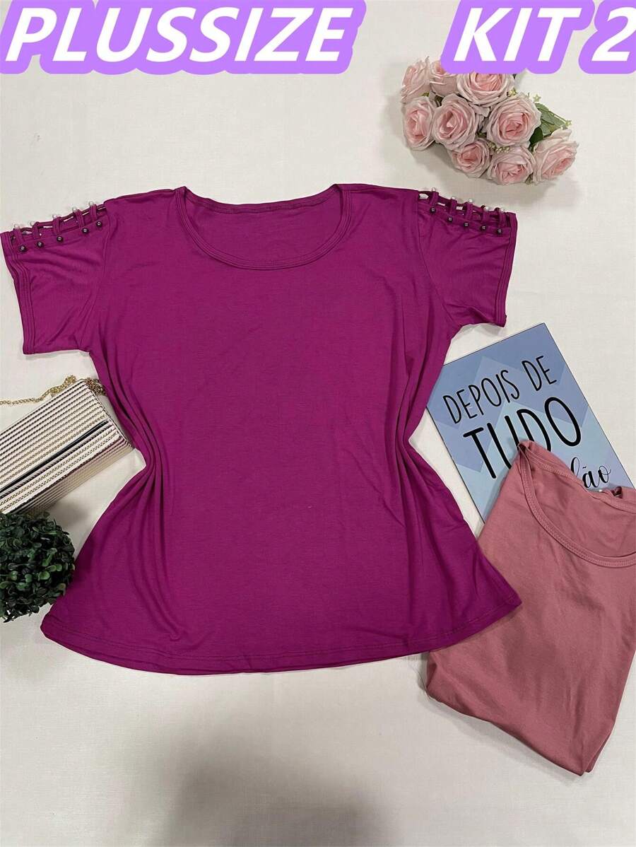 Women T-Shirts - Màu Hoa hồng đỏ - Xem 1