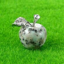 1入組25mm漂亮的聖誕禮物紅蘋果寶石天然療癒水晶石手工雕刻工藝擺設,適用於家居辦公室裝飾禮品 - 蘋果 - 查看 11