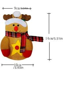 1入聖誕裝飾圣诞老人餐具收納袋,用於桌面裝飾 - 彩色 - 查看 6