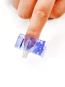 10入組藍色美甲延伸凝膠塑料模具夾,美甲加強模板工具,快速建構指甲形狀 - 藍色 - 查看 2