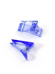 10入組藍色美甲延伸凝膠塑料模具夾,美甲加強模板工具,快速建構指甲形狀 - 藍色 - 查看 6