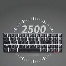 AJAZZ AK692 69鍵遊戲機械鍵盤無線三模辦公室電子競技專用打字白色（白光） - 白色 - 查看 3