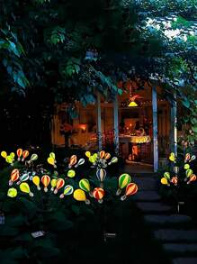 2 件太陽能庭院燈、搖擺戶外太陽能熱氣球裝飾燈、戶外太陽能熱氣球 Led 燈、高功率、防水公園樁景觀燈、太陽能戶外草坪燈、露營派對景觀燈花園小徑人行道夜間景觀裝飾