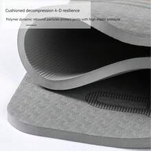 1pc Workout Yoga Mat Tpe Skipping Rope Mat Fitness Mat Indoor Soundproof Shockproof Non-slip Mat - Pink - View 4