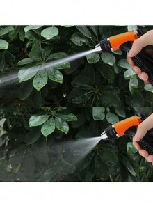 噴霧灑水器花園噴水槍高壓洗車噴水器洗車噴頭植物澆水 - 黑色 - 查看 9