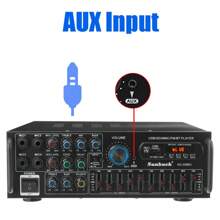 SUNBUCK AS-336BU 2000W Bluetooth 5.0 Power Amplifier Home Karaoke Stereo Receiver With FM Radio, USB/SD, 5-Band EQ & Remote - màu đen - Xem 6