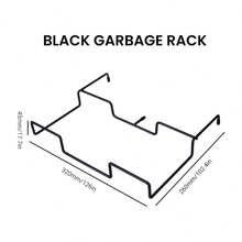 野營垃圾袋支架,便攜鐵金屬絲垃圾架,13加侖包,塑膠包邊框架子,可折疊花園樹葉包支撐架,垃圾袋支架適用於野營,野餐燒烤和派對(黑色)