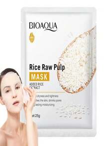 Kit Facial Serum Arroz Acido hialuronico Bioaqua + Mascarilla Facial Arroz White Rice Aclarante Arrugas Acne - Unitalla - Ver 6