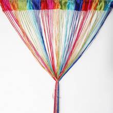 Door String Curtain, Wall Panel Fringe Window Room Divider Blind, Home Patio Bedroom Decorative Tassel Screen Ribbon Strings Strip Silver Thread Screen For Wedding Coffee House - one-size - View 1