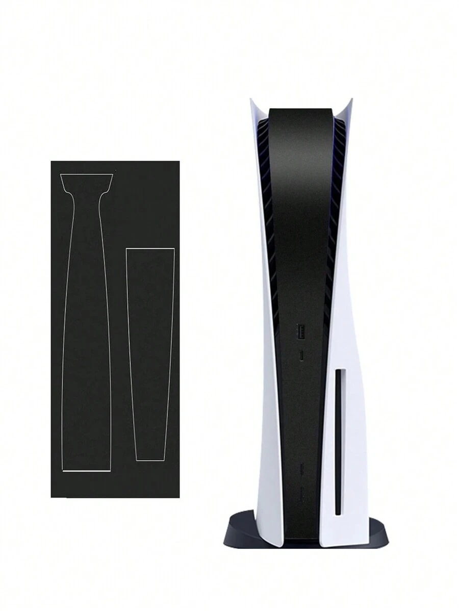 1 Miếng PS5 Bảng điều khiển Da , PVC Bảo vệ Hình dán Chống lại Vết trầy xước , Sợi carbon Đen Hình dán Đối với Bảng điều khiển & - màu đen - Xem 1