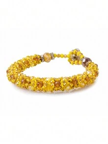 Pulsera Oshun Tejida Yoruba Protección - Dorado - Ver 3