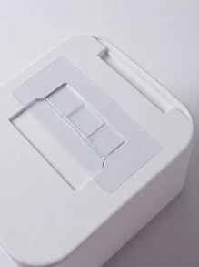 1 Stück wandmontierter grau-weißer Taschentuchbox-Halter mit Schublade, klebefrei für Badezimmer-Dekoration und Herbstdekoration