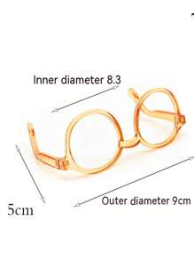 1pc Doll Glasses, Plastic Eyeglasses, Perfect Fit For Blythe, 6in Bjd, 20cm/15cm Dolls - màu xanh lá - Xem 2