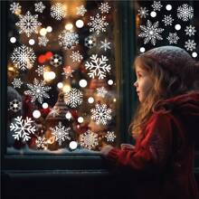 8 Blätter, 152 Stück/Set Schneeflocken Fensteraufkleber, Winterdekoration für Tür, Schrank, Glashintergrund, Aufkleber, Wandtattoo, Vinylaufkleber für Heim-Dekoration, Frühlingsdekoration erfrischen Ihr Zuhause, Ramadekoration Aufkleber