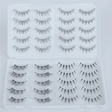 40pcs High Capacity Eyelashes Book Comic Eyelashes False Eyelashes Theme Thin And Transparent Stem Natural Look For Beginners - Black - View 3
