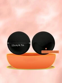 2 Piezas/set Almohadillas Para El Pecho Con Forma Redonda Y Triangular Espesadas Para Sostenes De Mujeres - Negro - Ver 3