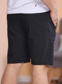 Men Shorts - 黑與白 - 查看 4