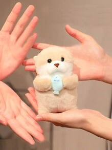 可愛的海獅毛絨填充動物卡通海獺毛絨吊飾鑰匙扣擁抱毛絨柔軟可愛的卡通海獅卡哇伊海獺毛絨掛飾柔軟的海獺填充動物毛絨可愛的棕色水獺毛絨娃娃生日禮物裝飾兒童動物掛飾娃娃毛絨玩具娃娃鑰匙扣禮物禮品配件裝飾鑰匙扣吊飾可愛的東西 - 卡其色 - 查看 5