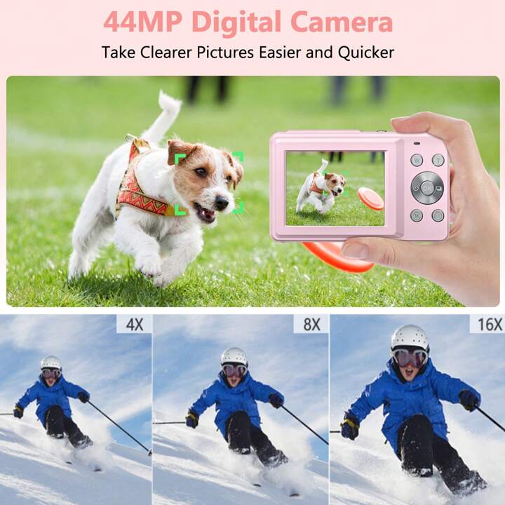 デジタルカメラ ポケット カメラ 4400万画素 32gb Sdカード付き