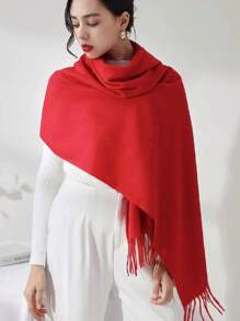 1pc Classic Solid Color Warm Scarf For Autumn And Winter, Suitable For Men And Women, Couples, Students, Daily Use - Army Green - View 3