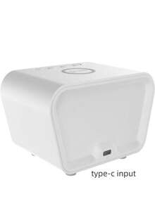 15w 无线充电器，带数字时钟和温度显示功能，带无线充电的闹钟，兼容 Apple iPhone、iPad、Android 手机，无线快速充电，周末模式，贪睡，卧室 LED 时钟，床头，日出闹钟，卧室唤醒灯，送给家人、朋友、孩子、生日、圣诞节、冬季、女朋友、男朋友的礼物 - 白色 - 查看 4