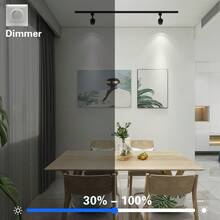 Lamadri 12W LED Track Light Heads,Dimmable H Type Track Lighting Heads 3000K Warm White for Kitchen Accent,Wall,Art Exhibition, Lighting,60°Flicker Free CRI90+ 8 Pack (Black) - 黑色 - 查看 3