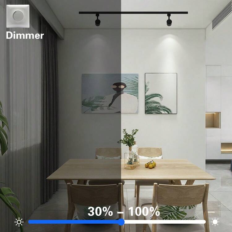 Lamadri 12W LED Track Light Heads,Dimmable H Type Track Lighting Heads 3000K Warm White for Kitchen Accent,Wall,Art Exhibition, Lighting,60°Flicker Free CRI90+ 8 Pack (Black) - 黑色 - 查看 3