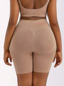 Women's Seamless High Waist Tummy Control Shapewear Panties, Body Shaper To Slim Stomach And Lift Buttocks - Apricot - View 2