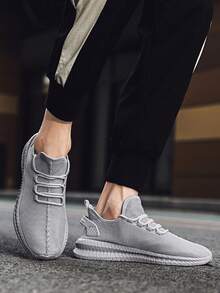 2023年款女用針織跑步鞋秋季透氣網面運動鞋軟底避震健身運動鞋