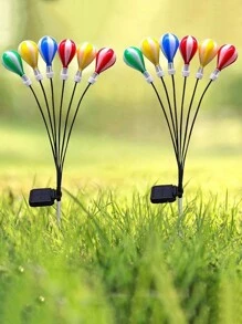 2 件太陽能庭院燈、搖擺戶外太陽能熱氣球裝飾燈、戶外太陽能熱氣球 Led 燈、高功率、防水公園樁景觀燈、太陽能戶外草坪燈、露營派對景觀燈花園小徑人行道夜間景觀裝飾