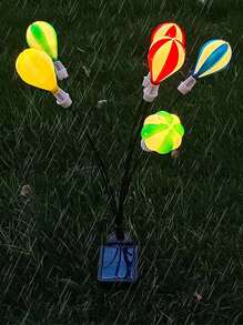 2 件太陽能庭院燈、搖擺戶外太陽能熱氣球裝飾燈、戶外太陽能熱氣球 Led 燈、高功率、防水公園樁景觀燈、太陽能戶外草坪燈、露營派對景觀燈花園小徑人行道夜間景觀裝飾