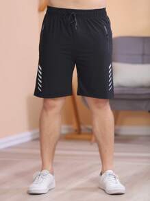 Men Shorts - 黑與白 - 查看 2