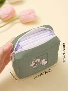 Minimalist Animal Pattern Sanitary Pad Storage Pouch - Multicolor - View 5