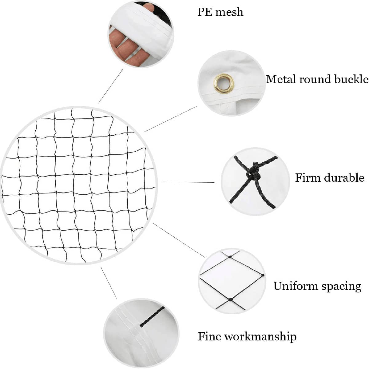 2024 Newest One Piece Volleyball Net Foldable Volleyball Net Official Standard Size Indoor And