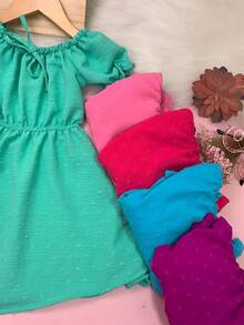 Young Girls Dresses - 綠色 - 查看 2