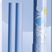 3pcs Cute And Expandable Cartoon Student Press-type Erasers With 2 Refills - Blue - View 2