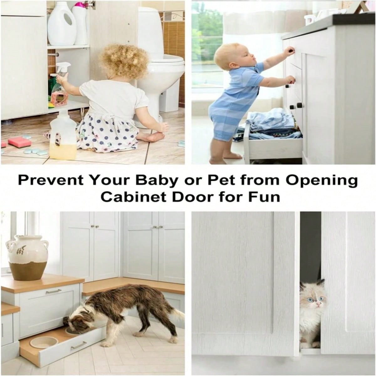 8 Packs Ultrathin Locks, Latch For Drawers And