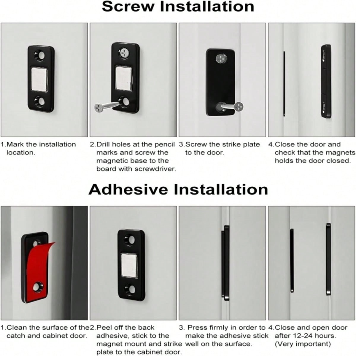 8 Packs Ultrathin Locks, Latch For Drawers And