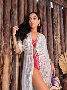 Women Cover Ups - 米色 - 查看 4
