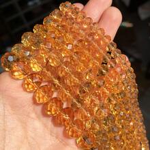 多面玻璃水晶圓珠用於珠寶製作間隔水晶玻璃珠 Ab 效果耳環吊墜手鍊髮飾裝飾 - 刻面玻璃水晶 - 查看 22