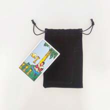 Bộ Tarot Cổ Điển 12x7cm Mới 78 Lá Bài Tarot Smith Với Sách Hướng Dẫn Đầy Màu Sắc Bài Tarot Bằng Đá Pha Lê Và Túi Tarot Giải Trí Gia Đình Đồ Chơi Trẻ Em Chơi Bài - màu đen - Xem 7