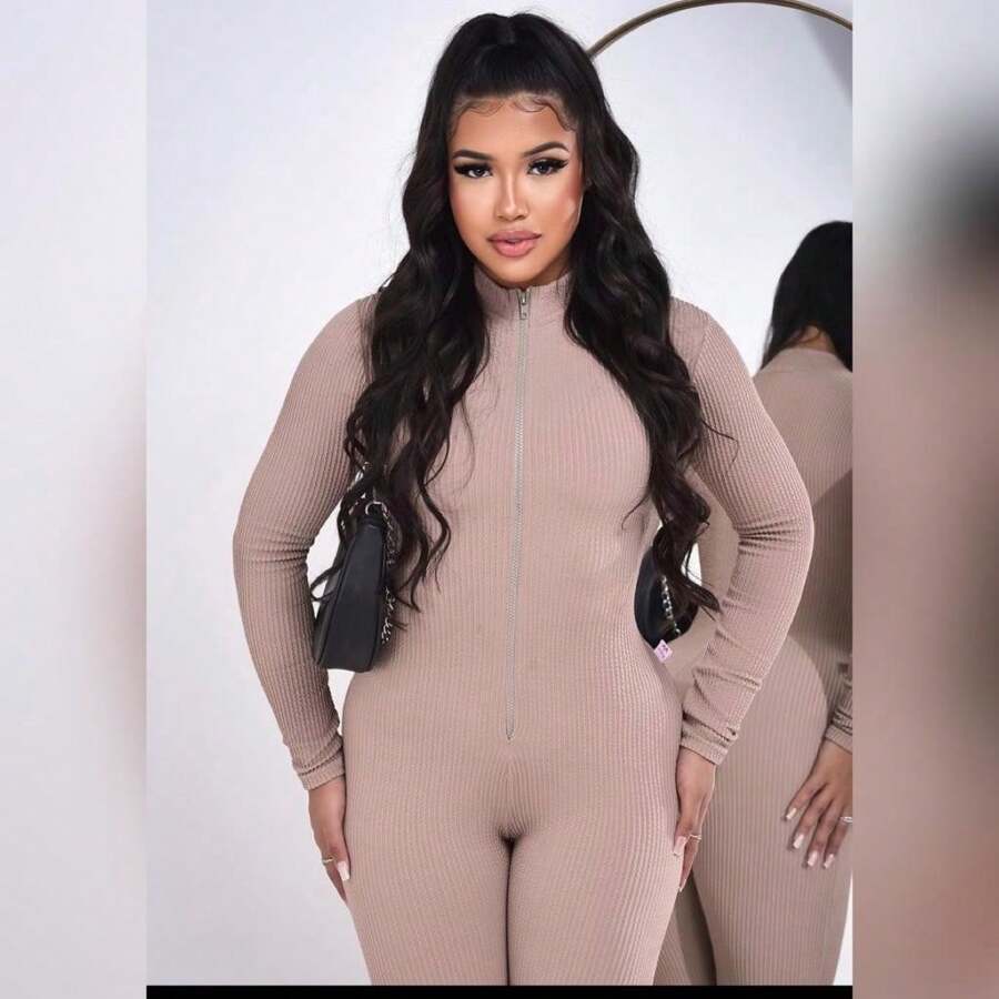 Women Jumpsuits - 米色 - 查看 1