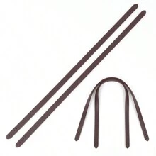 1pc Women's New Style Solid Color Pu Leather Handle Strap With Straight Stitches Suitable For Handbag And Purse - Coffee Brown - View 6