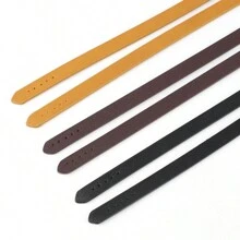 1pc Women's New Style Solid Color Pu Leather Handle Strap With Straight Stitches Suitable For Handbag And Purse - Coffee Brown - View 9