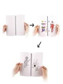 1pc Cartoon Magic Coloring Book (small Green) Without Words - Changing Animation Book Magic Trick Toy For Party Celebration Gift - Green - View 1