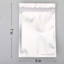 200入組5"x 7"氣味密封耐用的鋁箔袋,前面採用啞光透明材質,後面採用啞黑色材質,適用於食品儲存,有拉鍊封口袋 - 黑色 - 查看 4