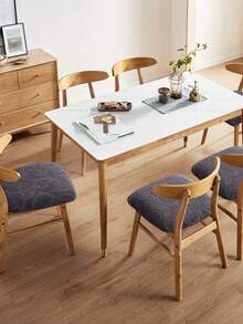 1PC Waterproof Chair Seat Slipcovers Dining Room Chair Covers Flower Pattern Stretch Seat Cover For Dinning Room Chair Protector Slipcovers For Kitchen, Hotel Banquet House Home Decor-Dark Gray - Dark Grey - View 4