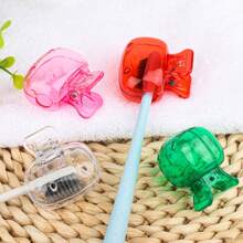 Hxezoc 4 件裝旅行牙刷頭套牙刷保護蓋刷盒保護便攜式塑料夾適合家庭旅行、商務、浴室、學校、露營